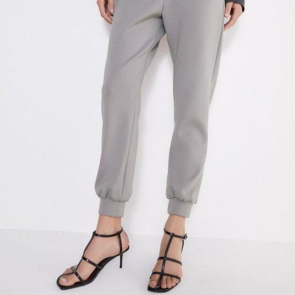 Zara Jogger Track Pants Scuba BF Pocket Slate - Picture 8 of 13